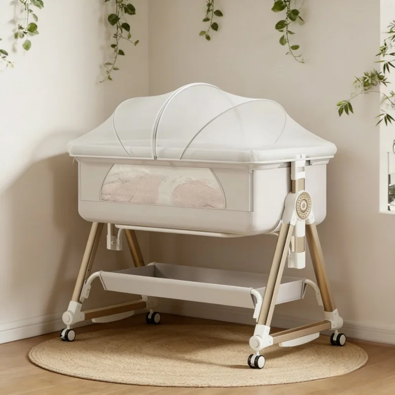 Baby Nursery Trolley - Lit bébé convertible intelligent 8-en-1, design