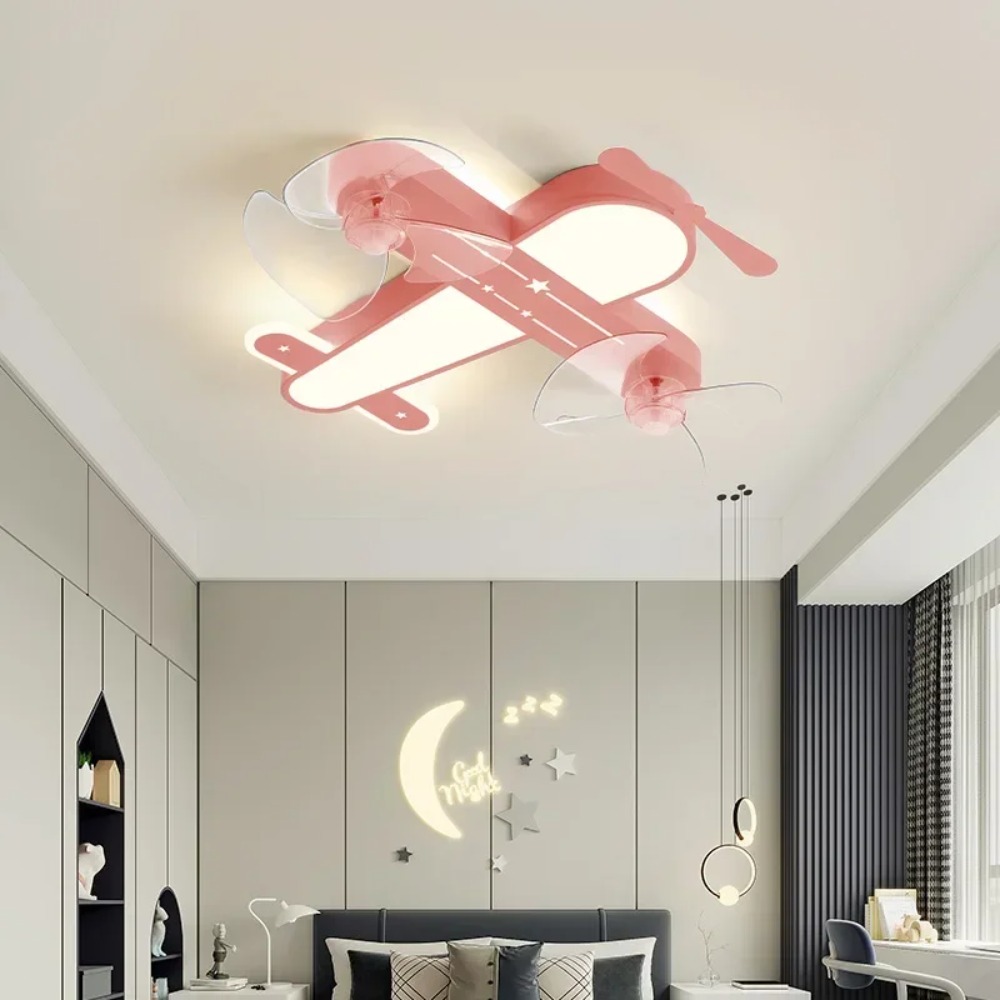 Baby Nursery Light Fixture - Plafonniers LED modernes en forme d'avion,
