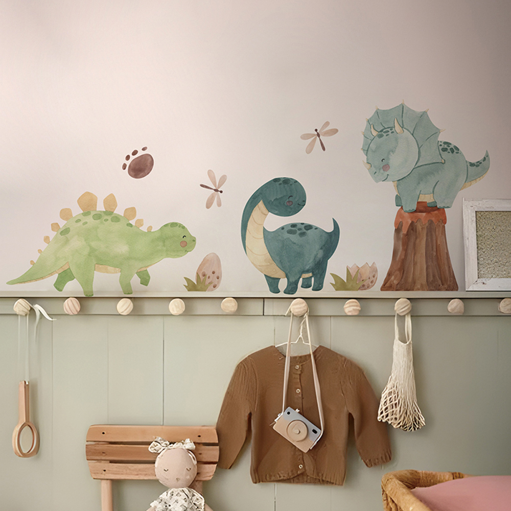 Baby Girl Nursery Quotes - Stickers muraux dinosaures pour garçons et