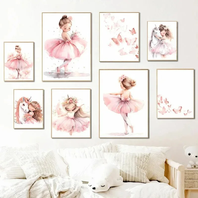 Affiche de ballerine rose, lic - Baby Nursery Frames avis et prix