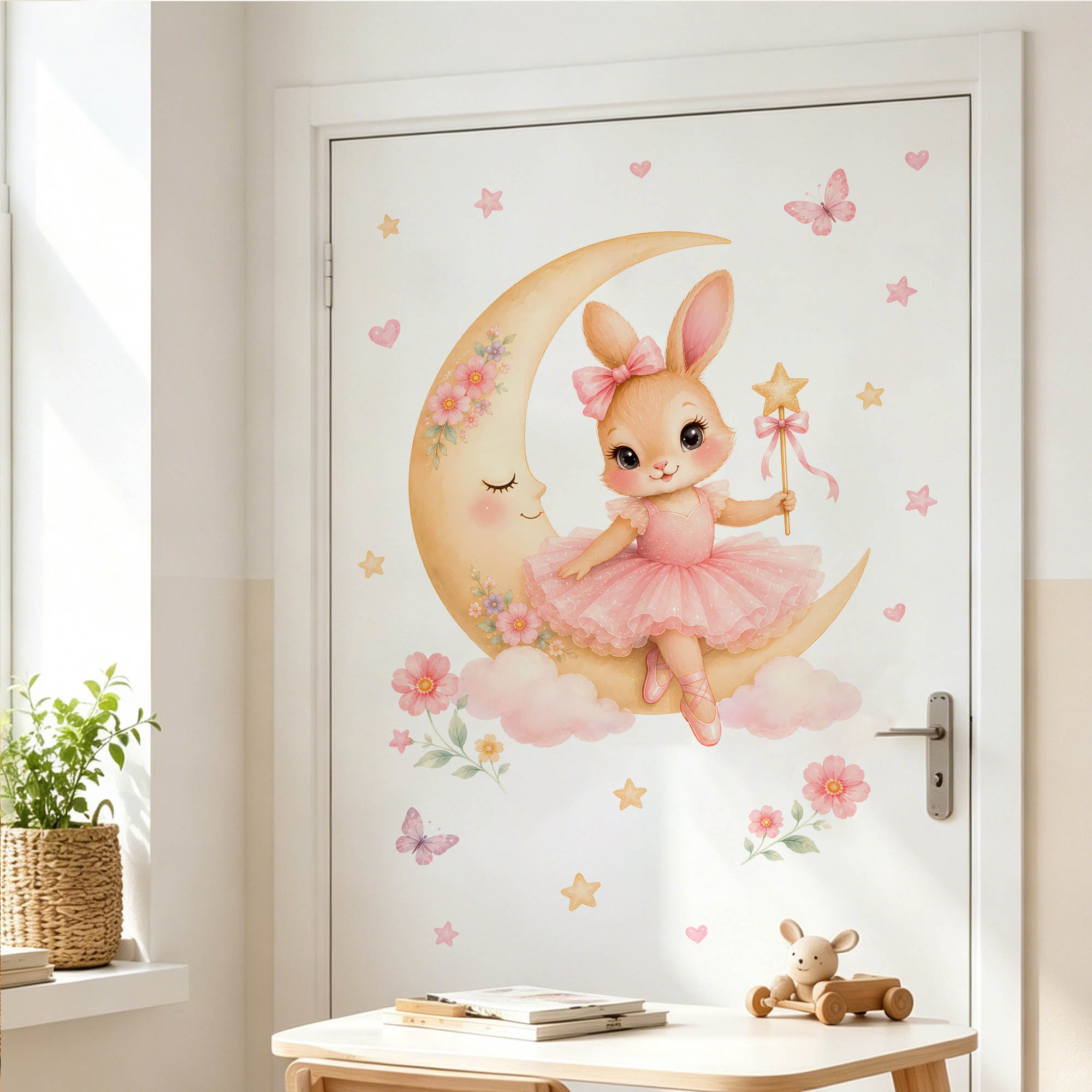 Autocollants muraux lapin ball - Baby Nursery Decor Girl avis et prix