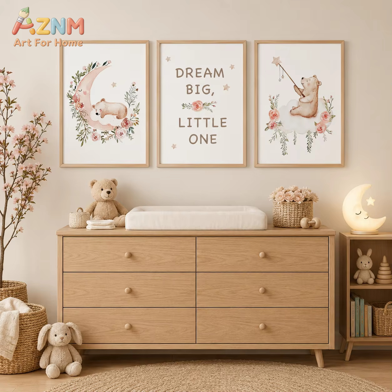AZNM – art mural floral pour c - Baby Girl Nursery Quotes avis et prix