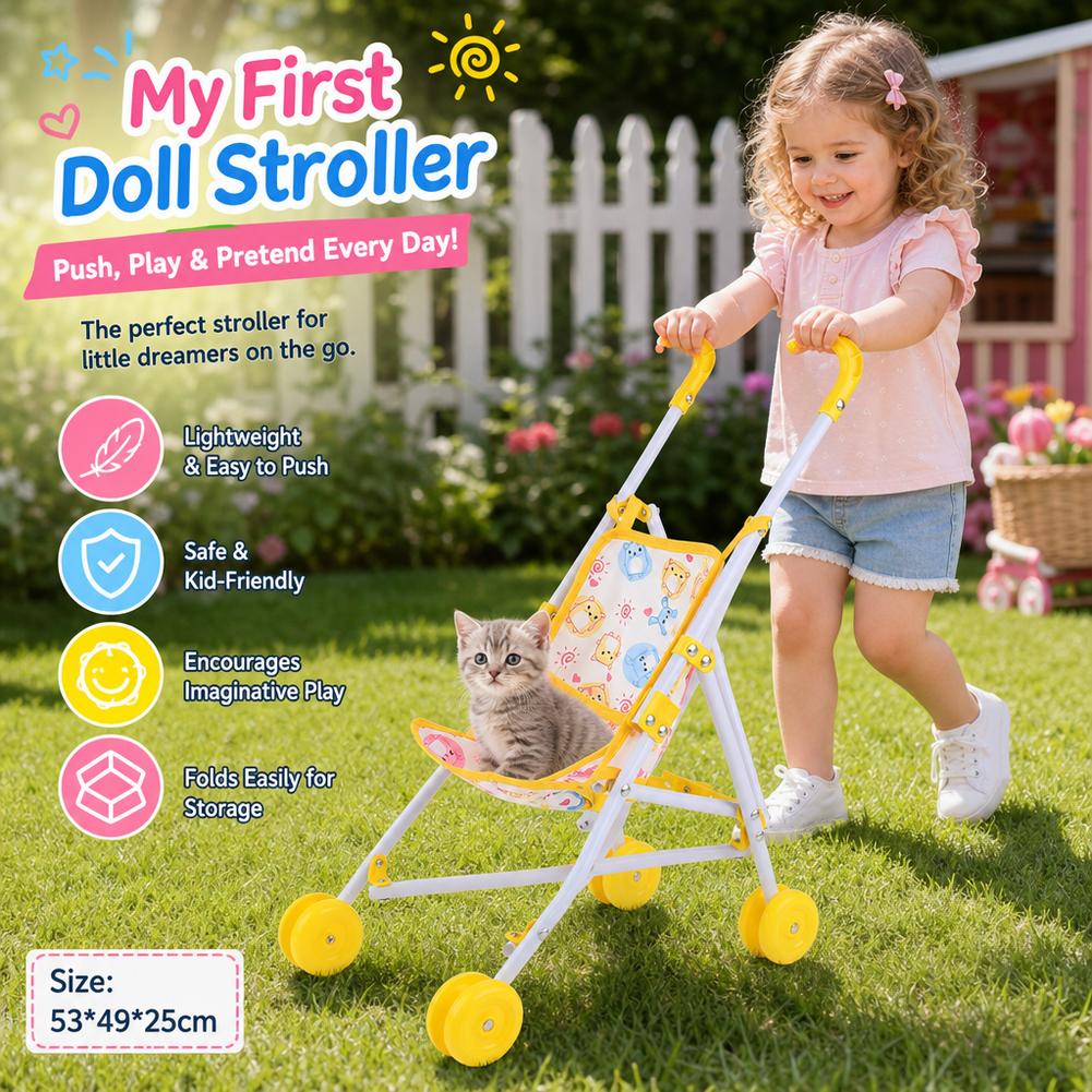 Poussette de poupée rose, char - Baby Nursery Trolley avis et prix