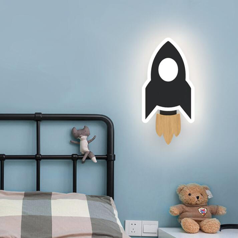 Dessin animé LED fusée appliqu - Baby Nursery Wall Lights avis et prix